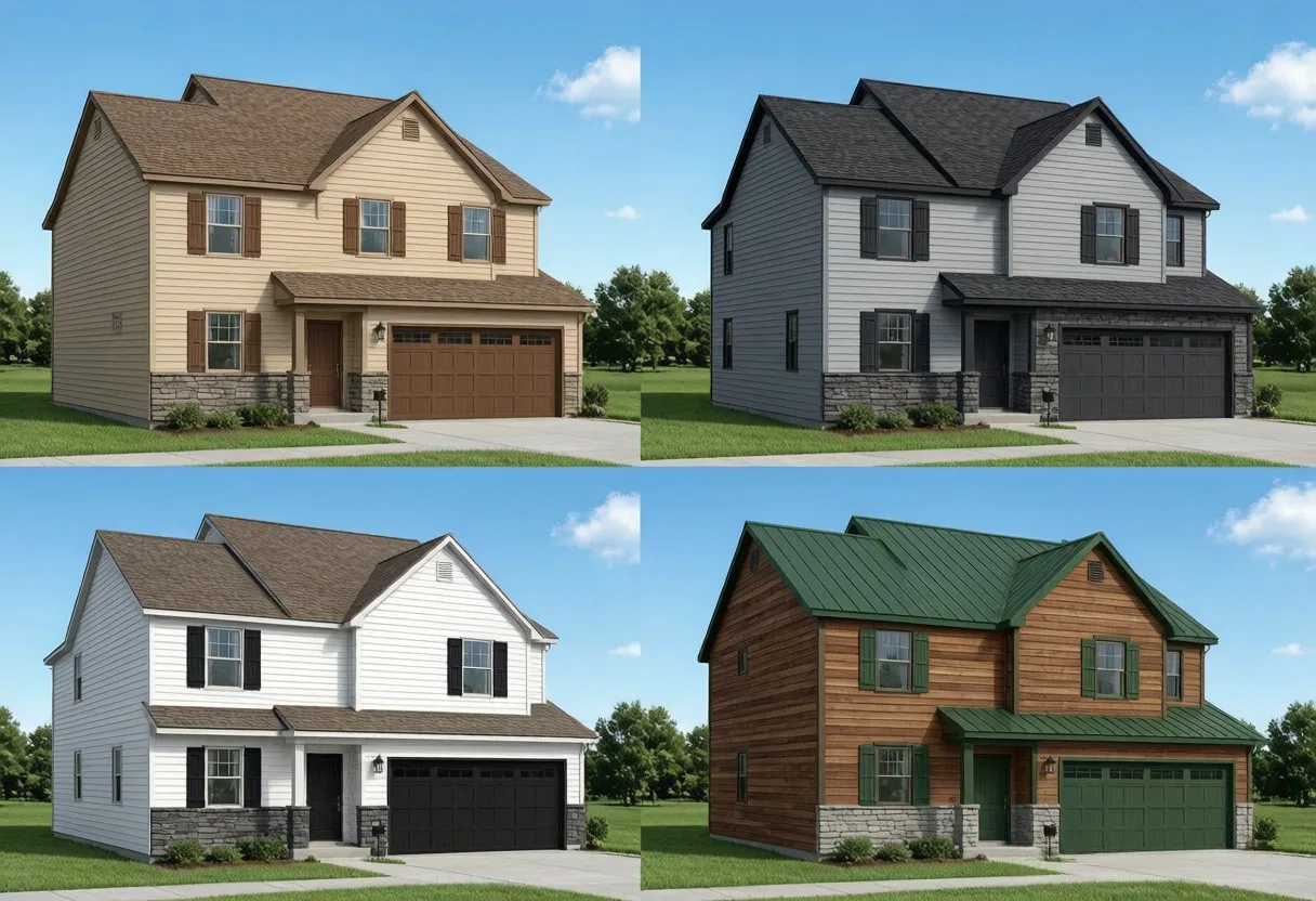 Instant AI exterior home design free transformation from original to modern farmhouse
