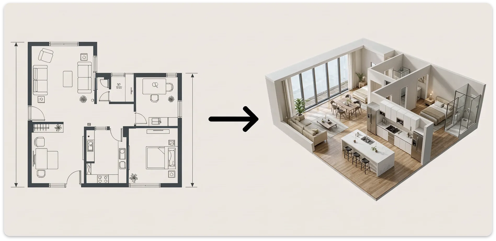 Visualize your floor plan in 3D