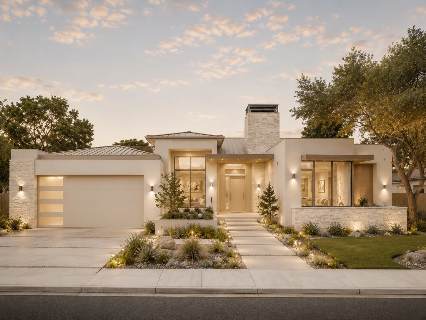 Cream Modern Residence