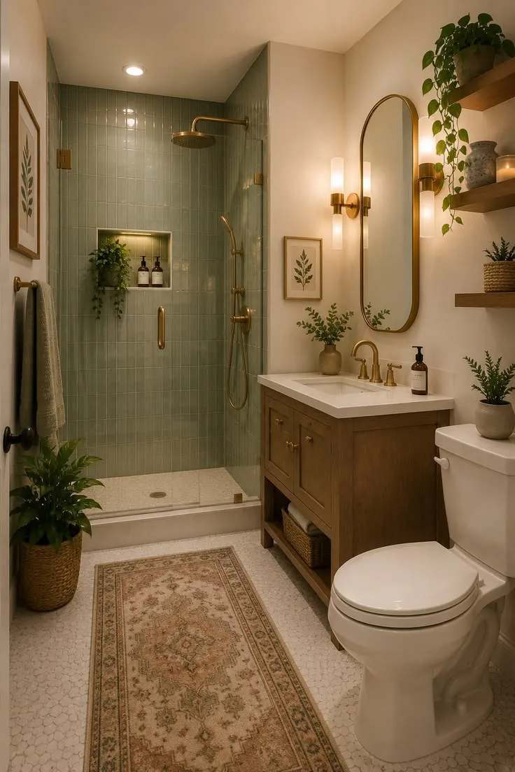 Clawfoot tub display for bohemian bathroom ideas