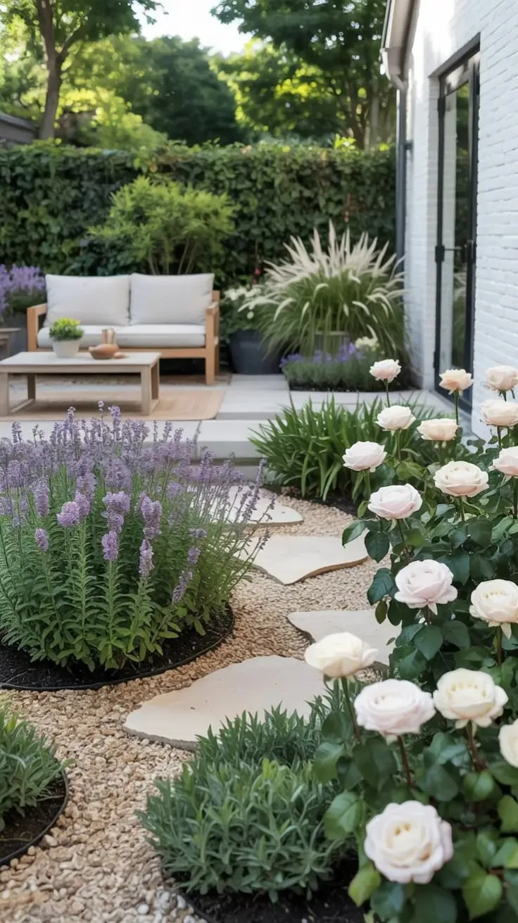 Lavender Gravel Path