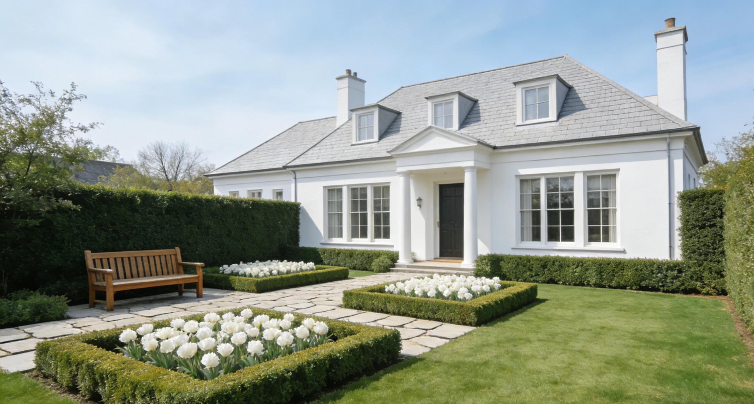 Garden fountain and decorative features