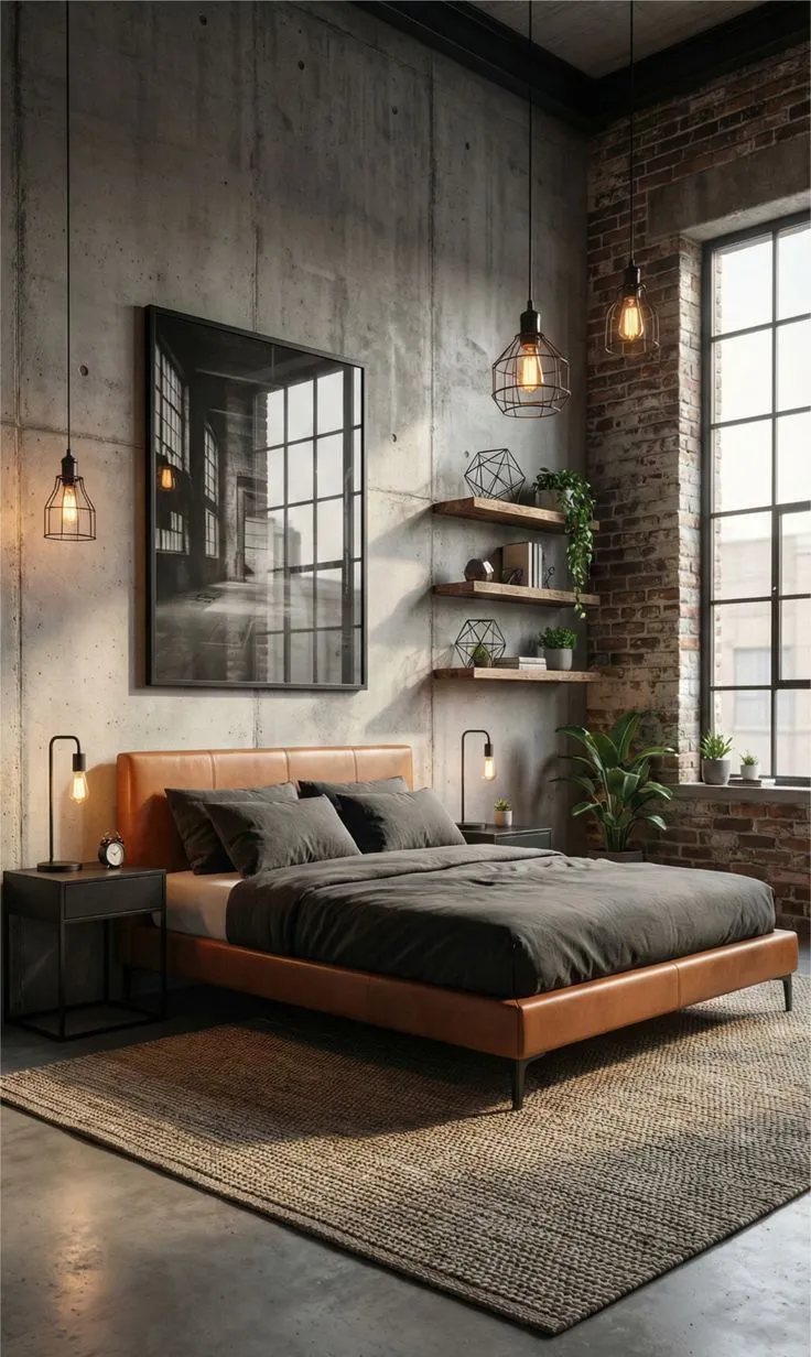 Leather Bed & Concrete