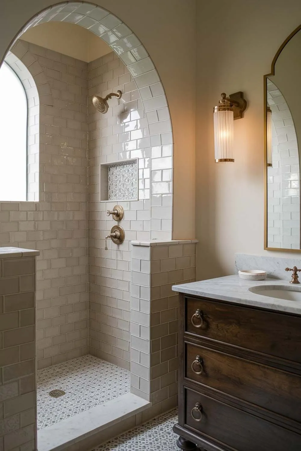 Oversized veined marble luxury bathroom tiles
