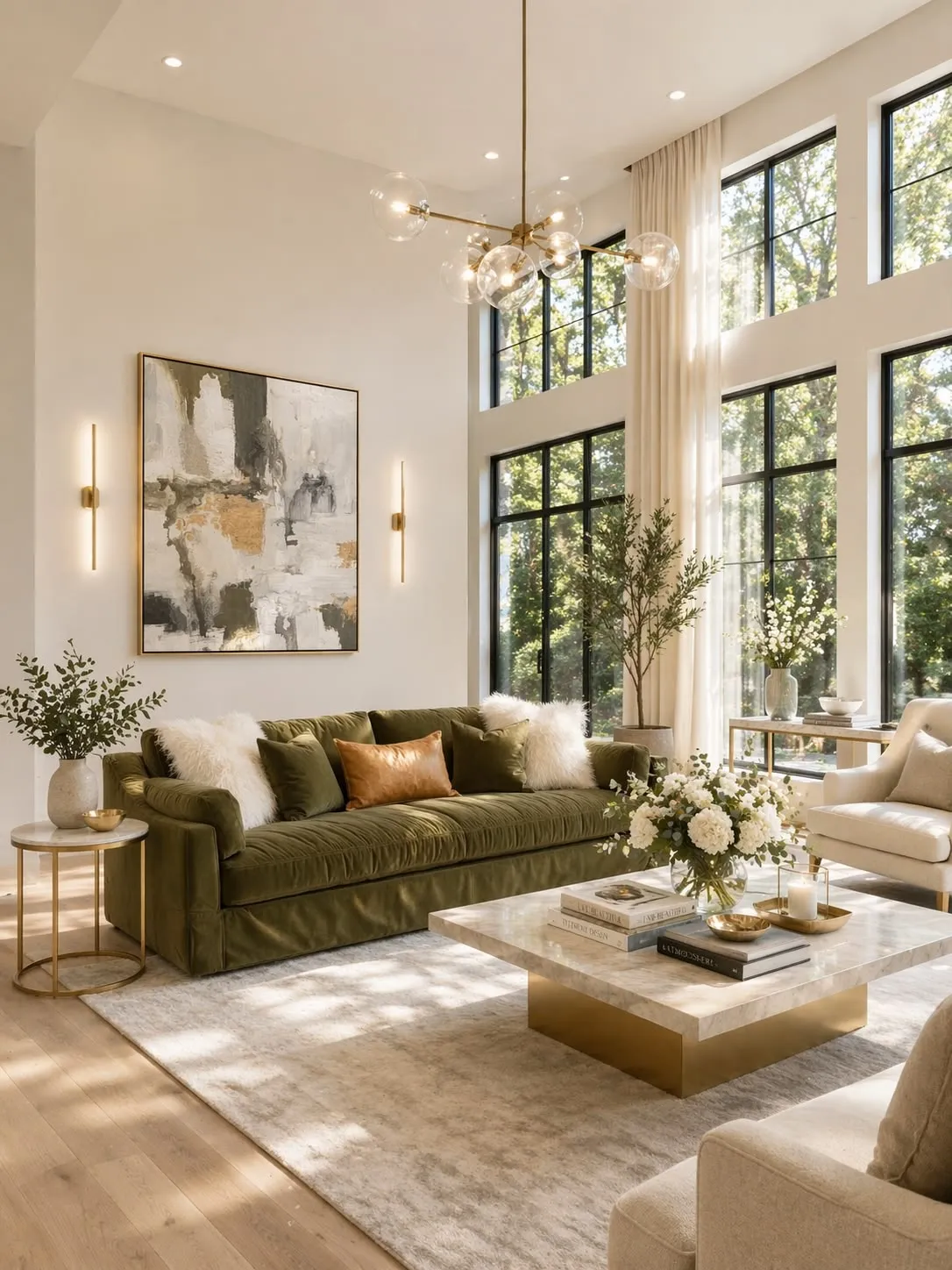 Elegant Luxury Living Room with Layered Neutrals