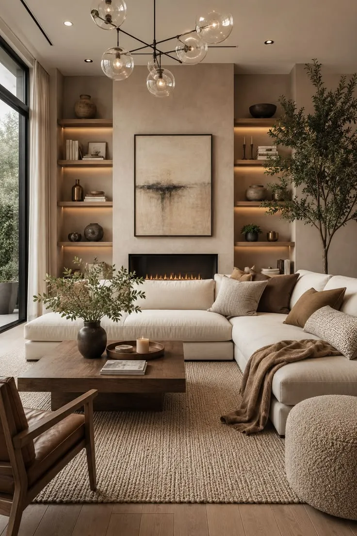 Sophisticated Luxury Living Room with Statement Art