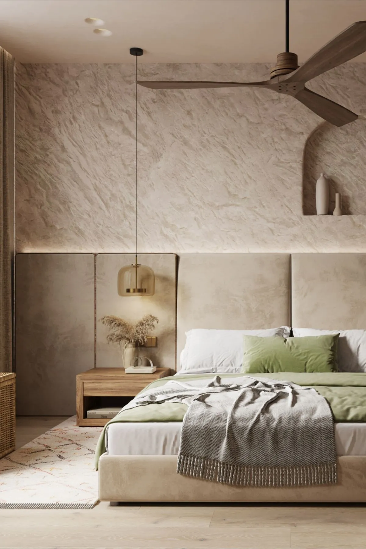 Stone Wall & Sage Accents