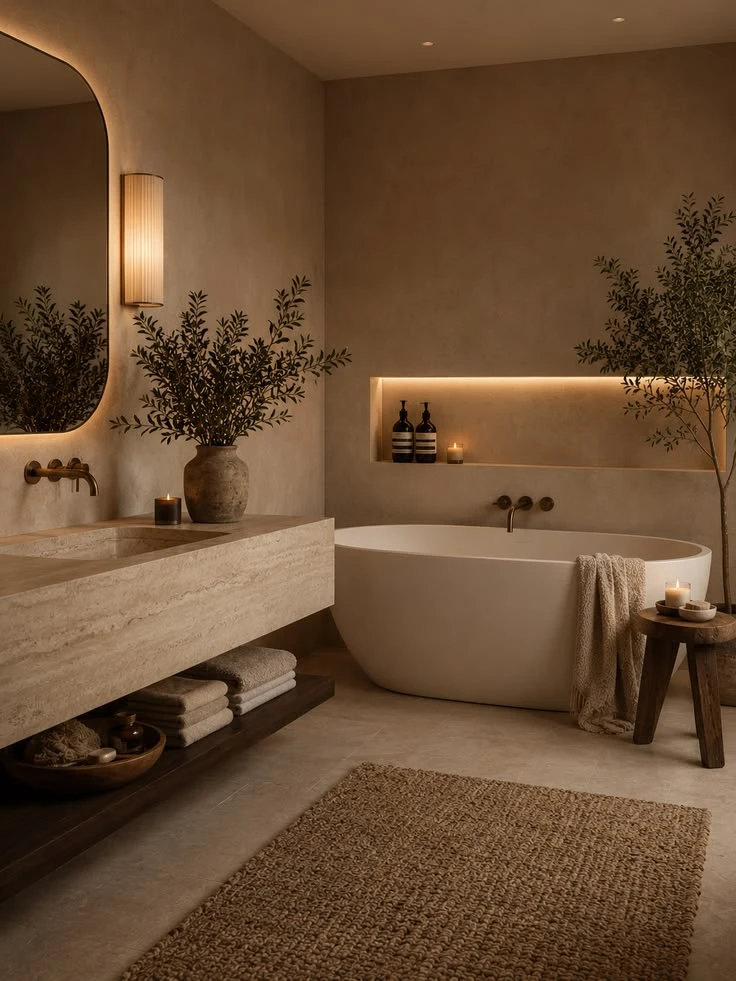 Space saving minimalist small bathroom