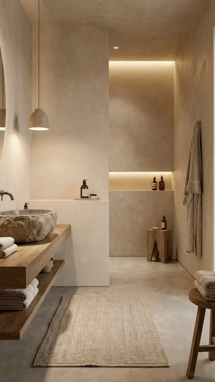 Modern minimalist bathroom ideas lighting fixture
