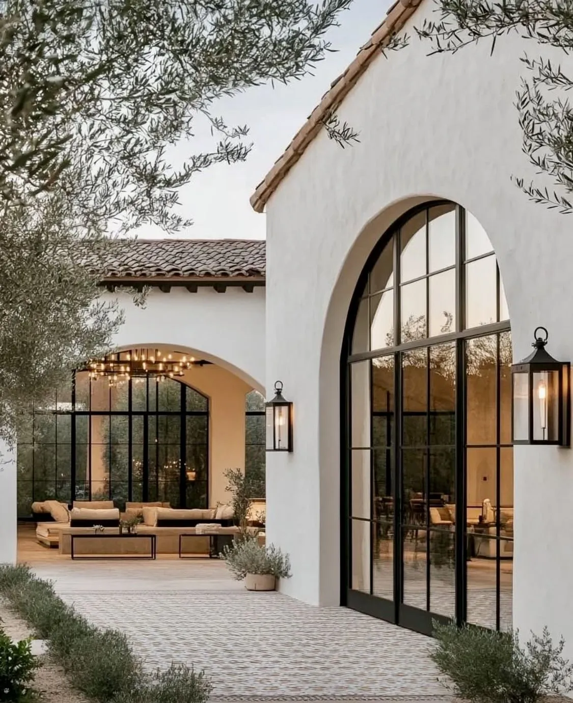 Arched Glass Entry