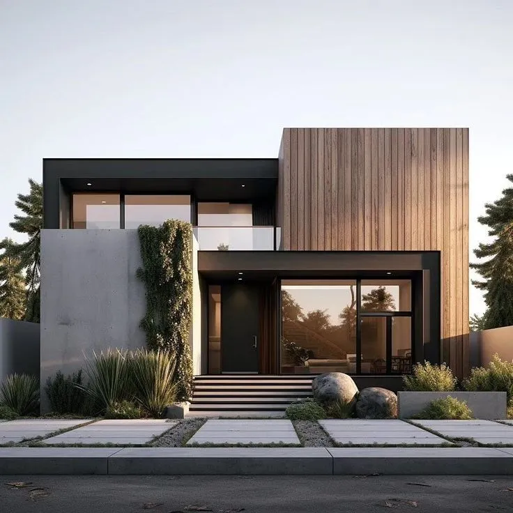 Concrete & Wood Slats