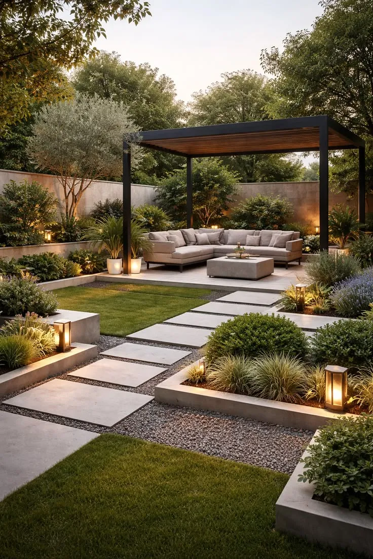 Pergola & Geometric Path