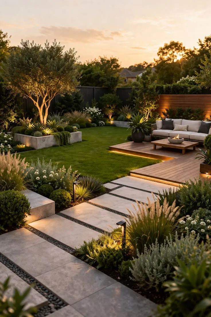 Illuminated Evening Path