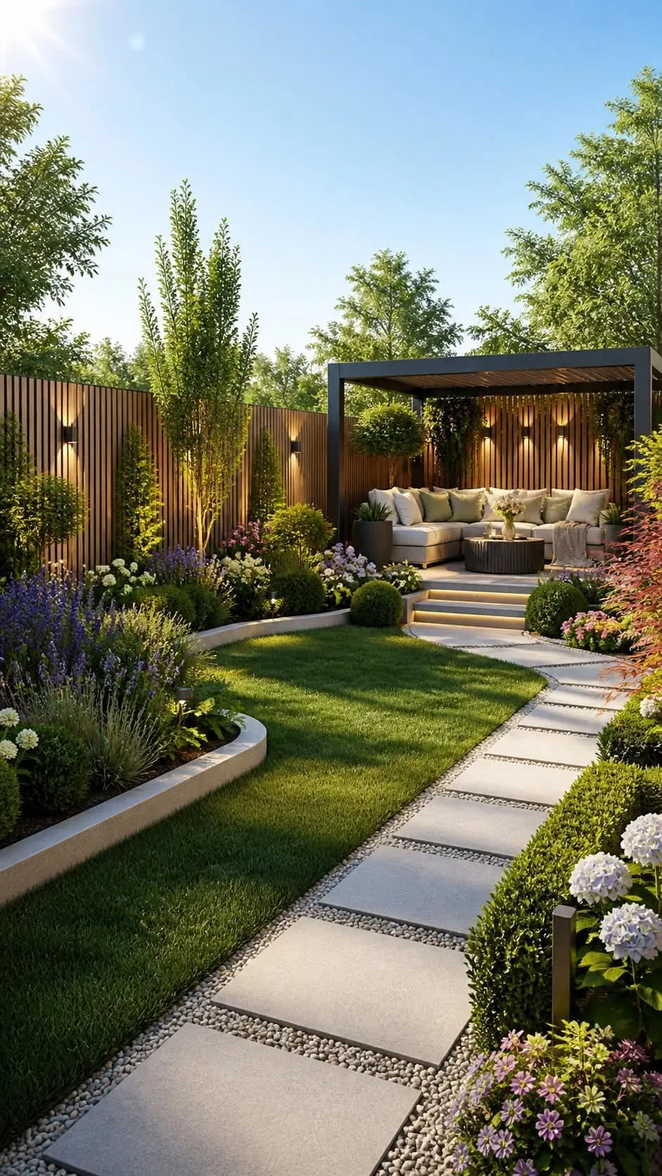 Lawn Path to Patio
