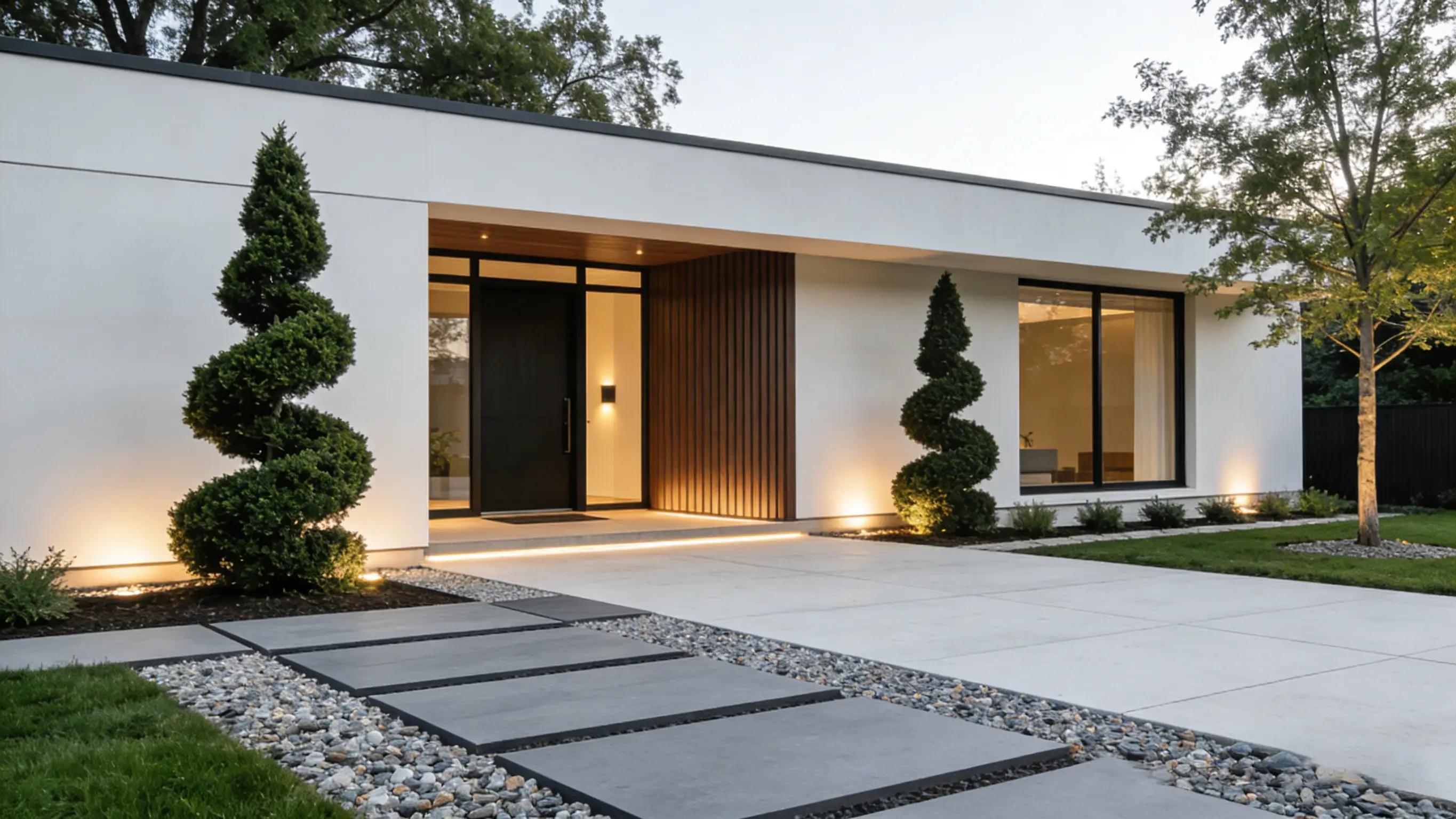 Front yard modern landscape design