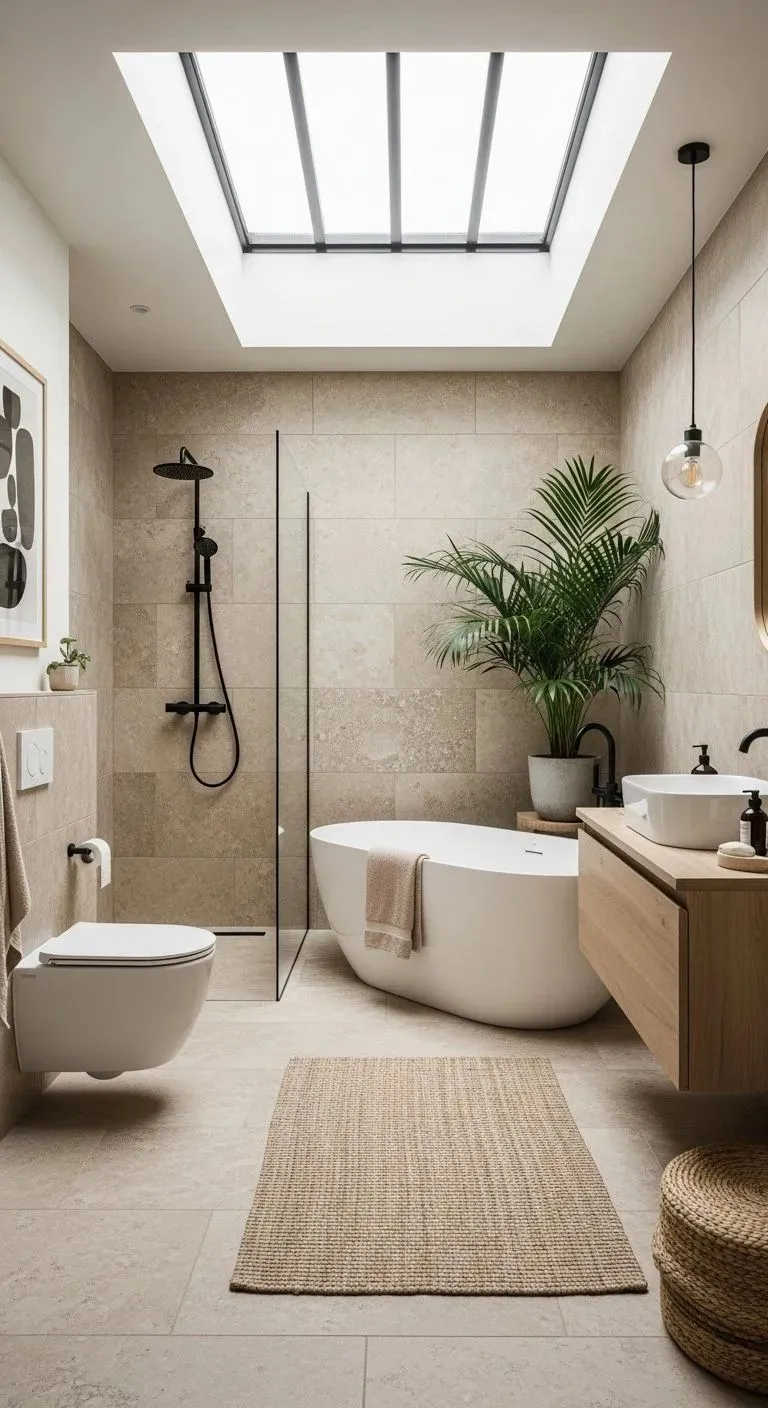 Soaking Tub & Wood Stool