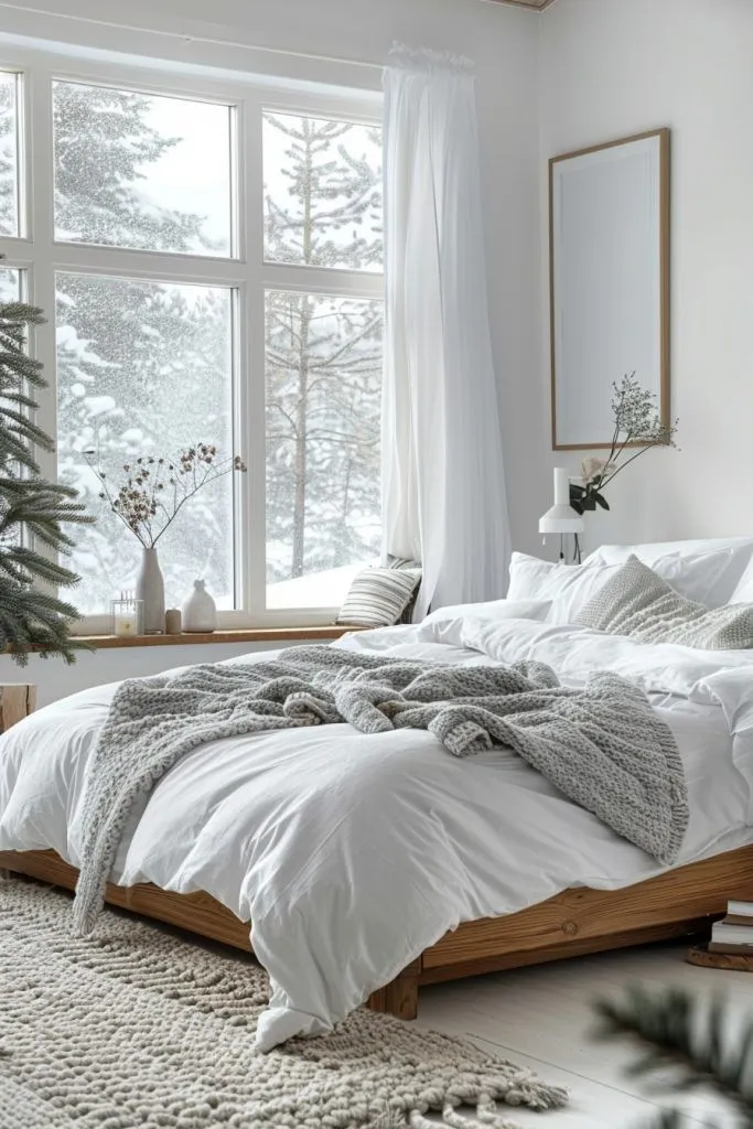 Winter Cabin View