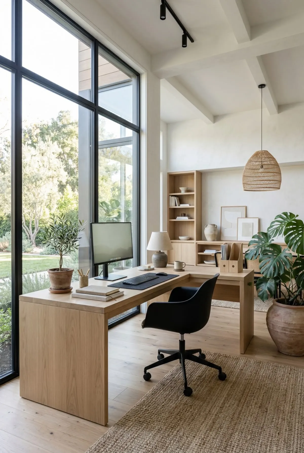 L-Shaped Window Office