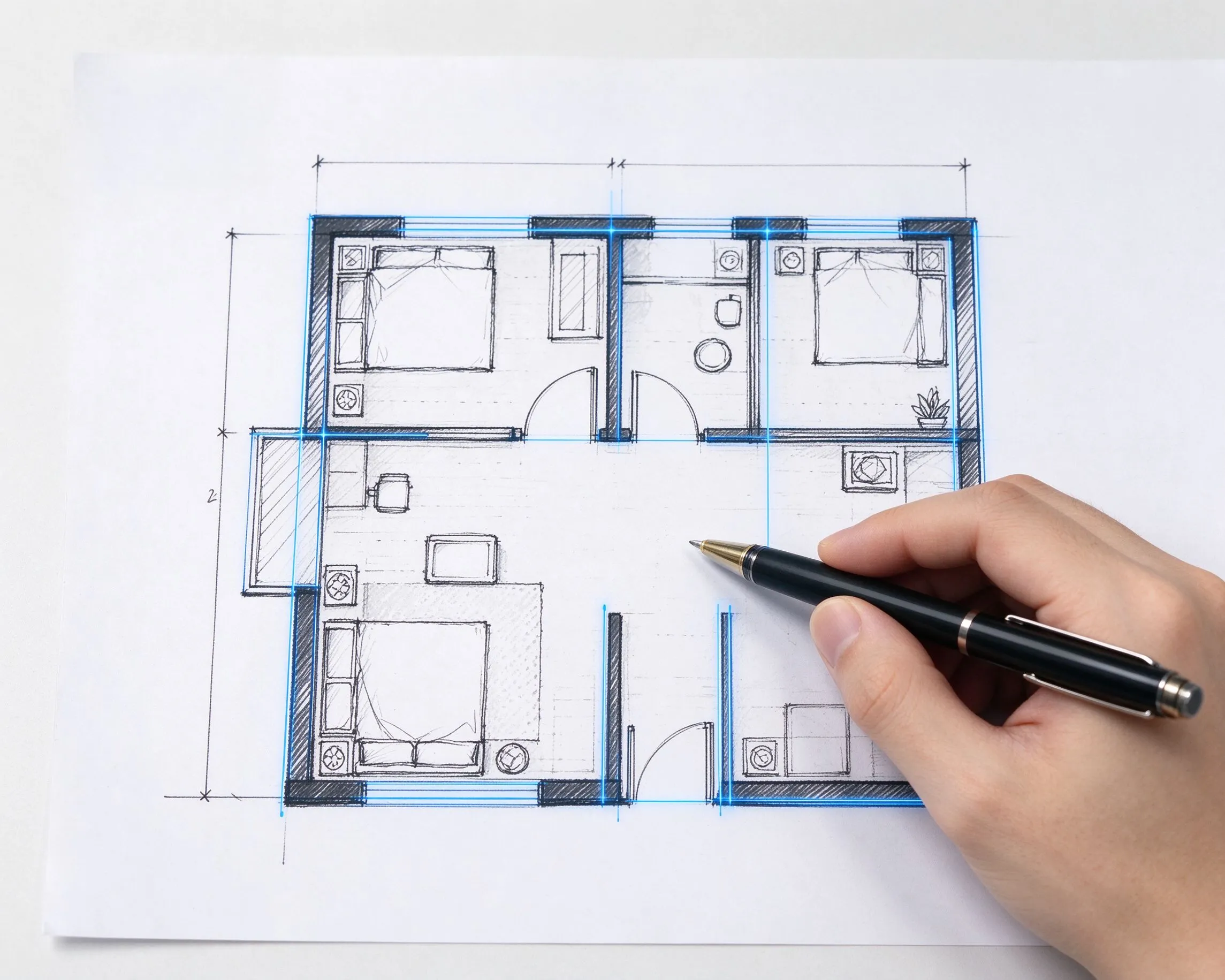 Reconnaissance automatique d'un croquis de plan